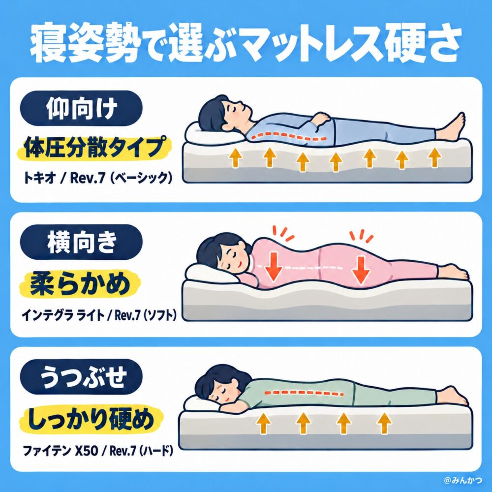 ②睡眠姿勢別