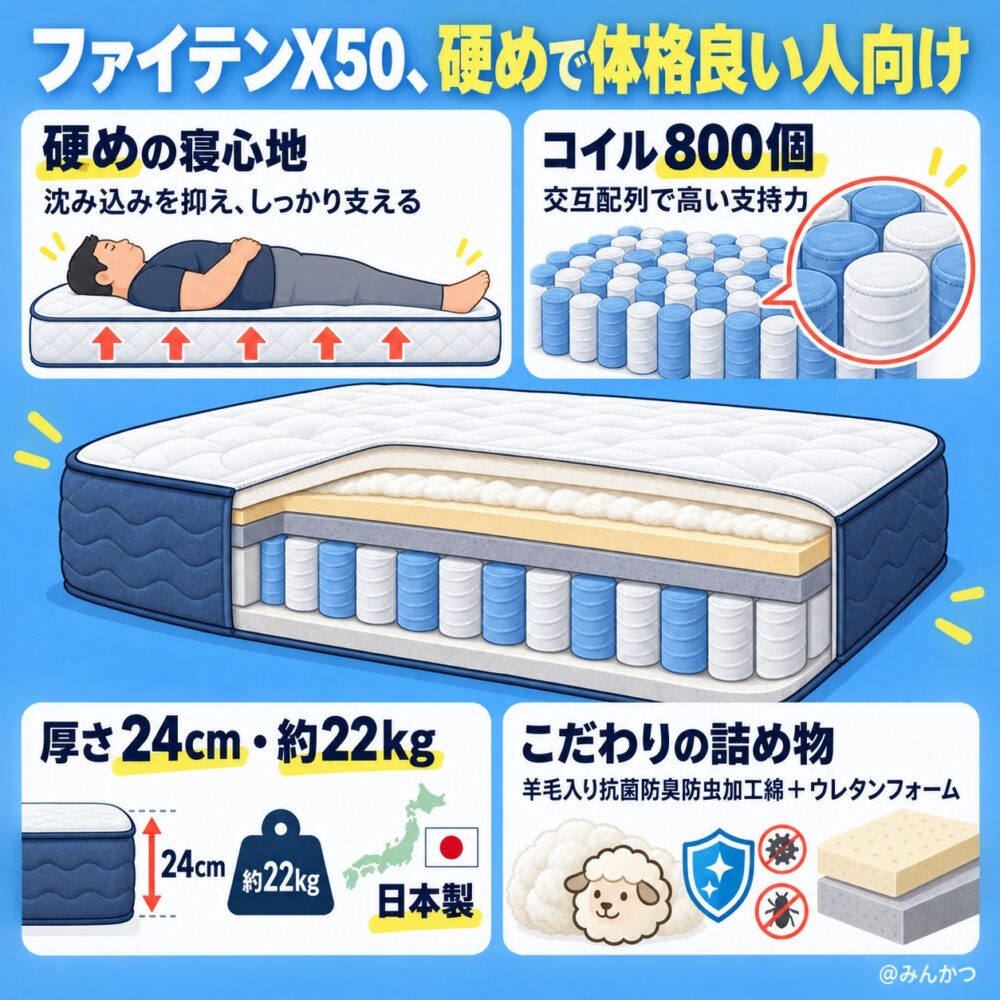 ④ファイテン X50【アスリート向けの硬め】
